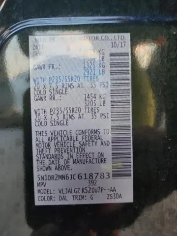 2018 NISSAN PATHFINDER S  