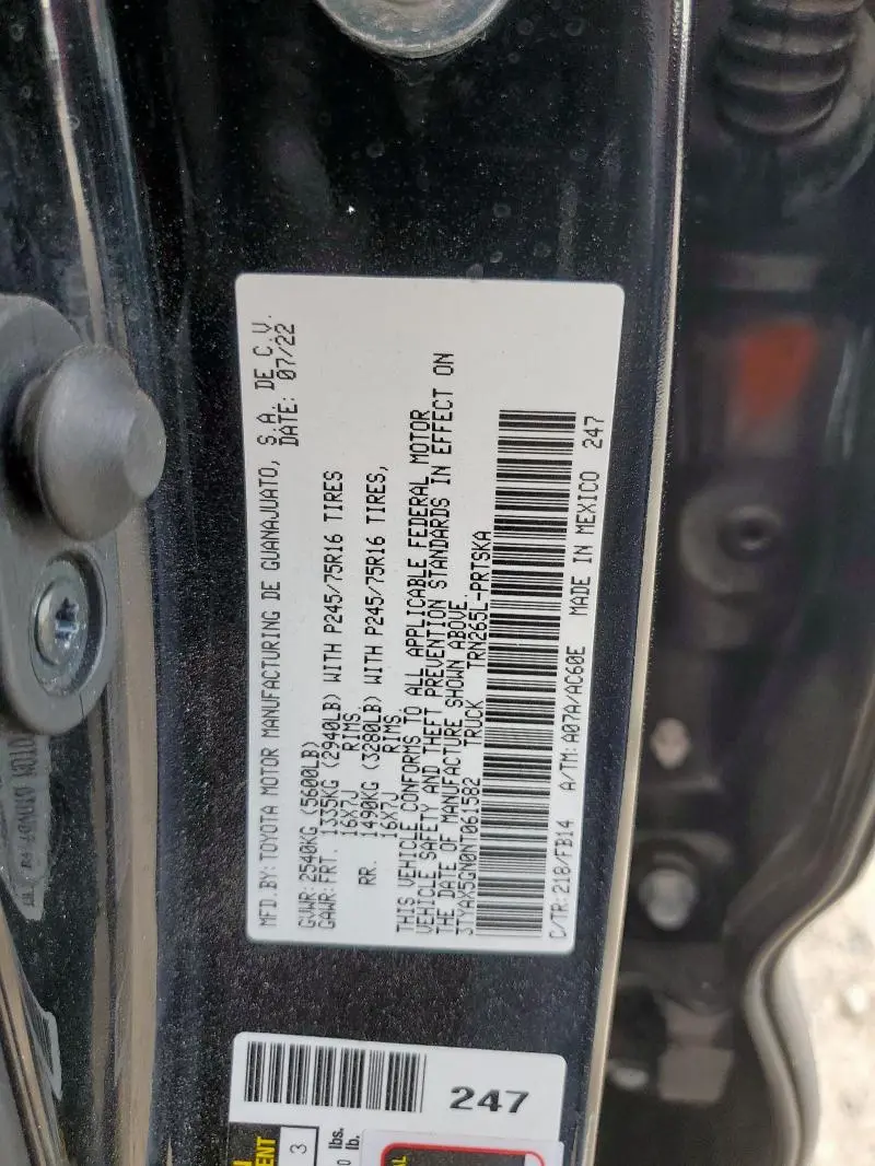 2022 TOYOTA TACOMA DOUBLE CAB  