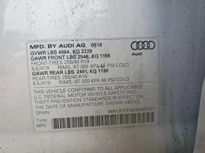 2017 AUDI Q3 PREMIUM PLUS  