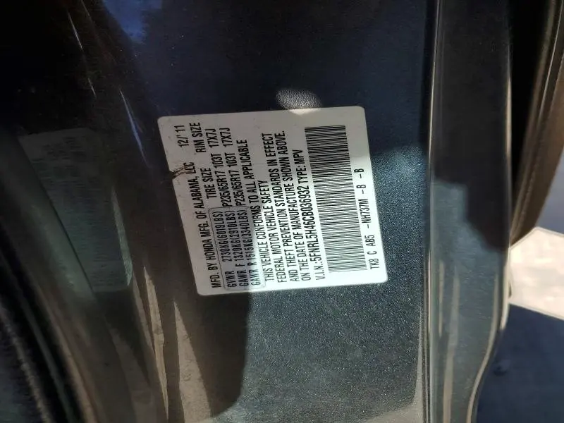 2012 HONDA ODYSSEY EX  