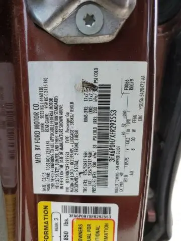 2015 FORD FUSION SE  
