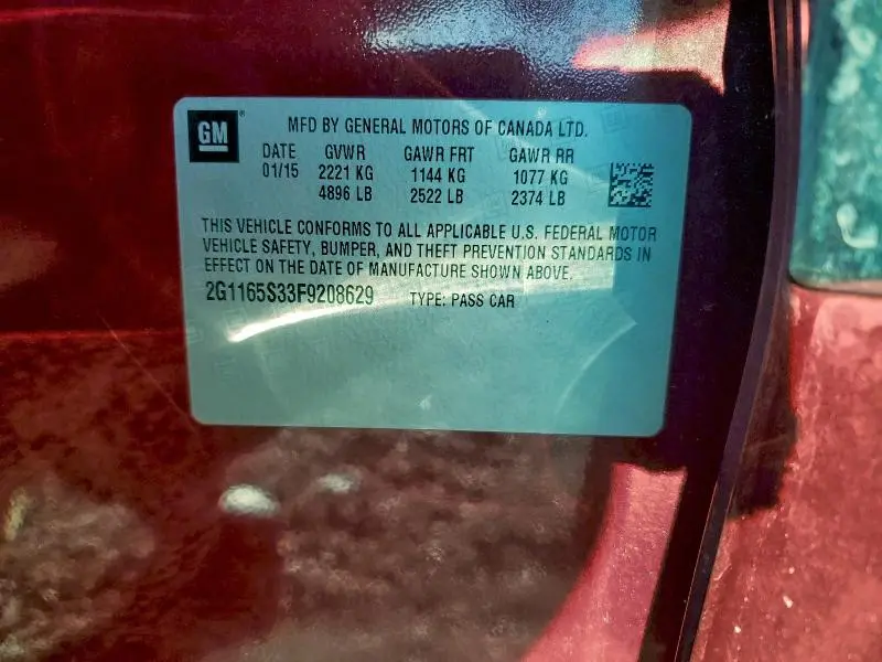 2015 CHEVROLET IMPALA LTZ  