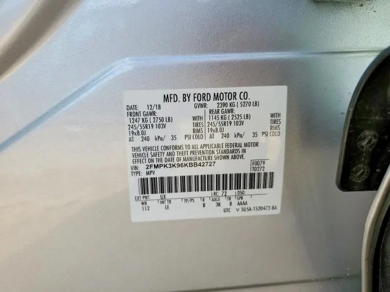 2019 FORD EDGE TITANIUM  