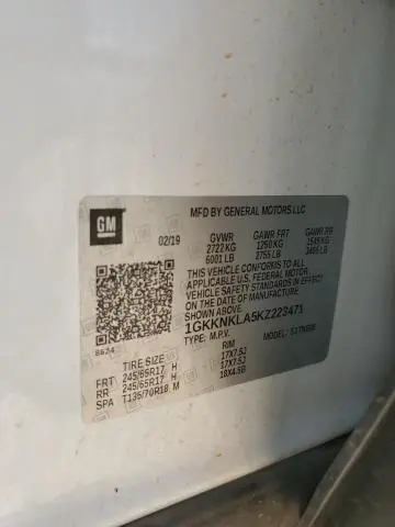 2019 GMC ACADIA SLE  