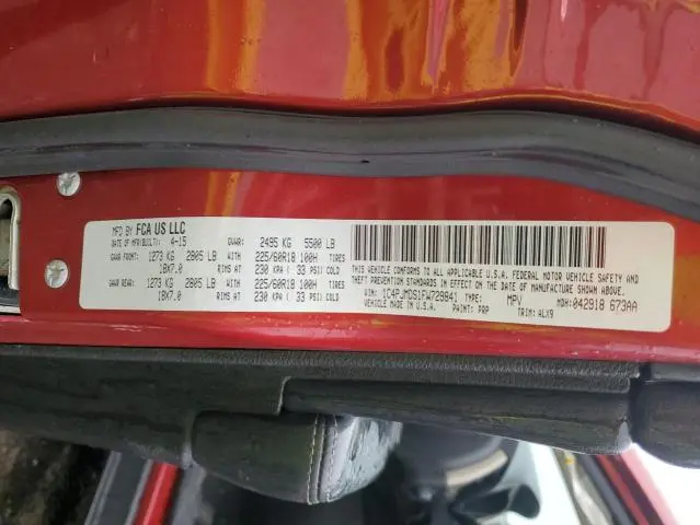 2015 JEEP CHEROKEE LIMITED  