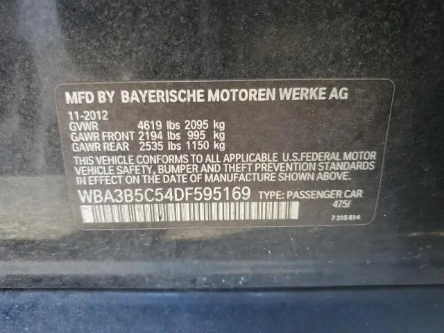 2013 BMW 328 XI SULEV  