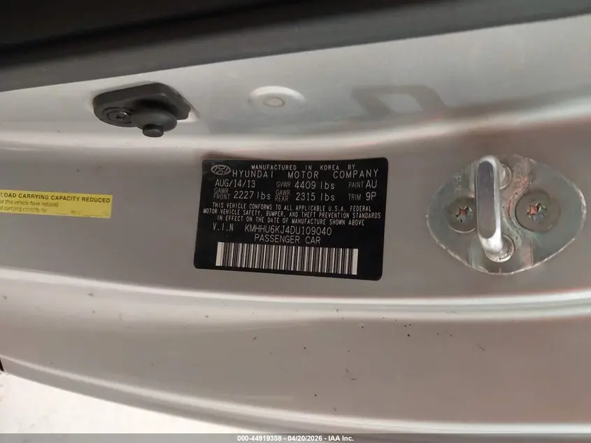 2013 HYUNDAI GENESIS 3.8 GRAND TOURING