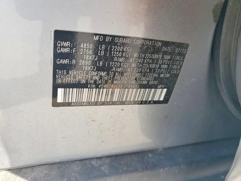2023 SUBARU OUTBACK ONYX EDITION  