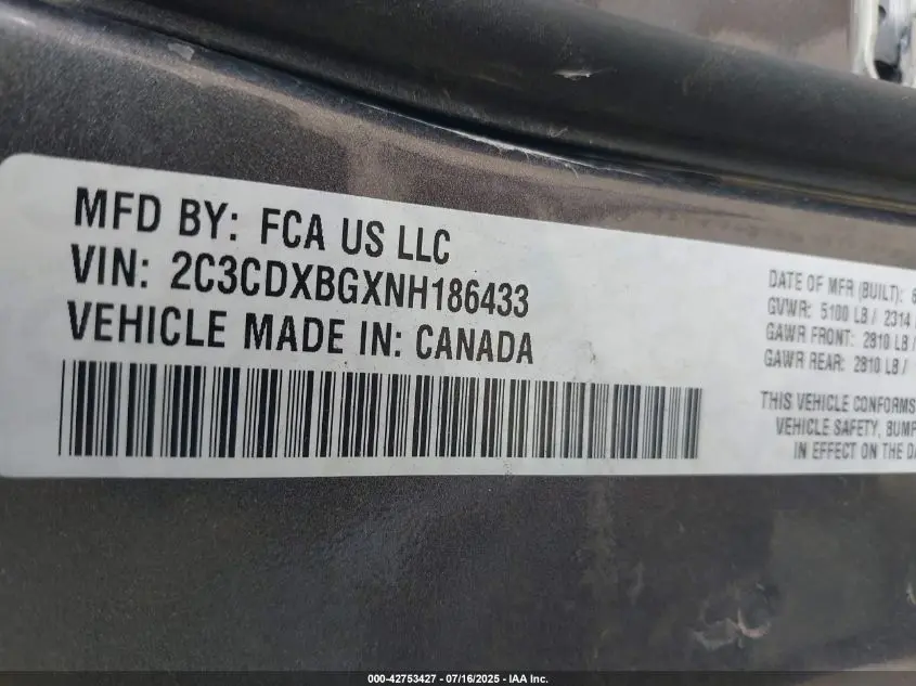 2022 DODGE CHARGER SXT RWD