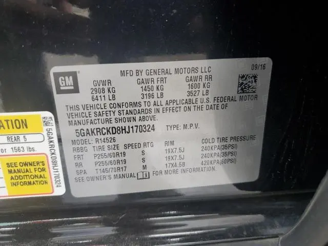 2017 BUICK ENCLAVE   