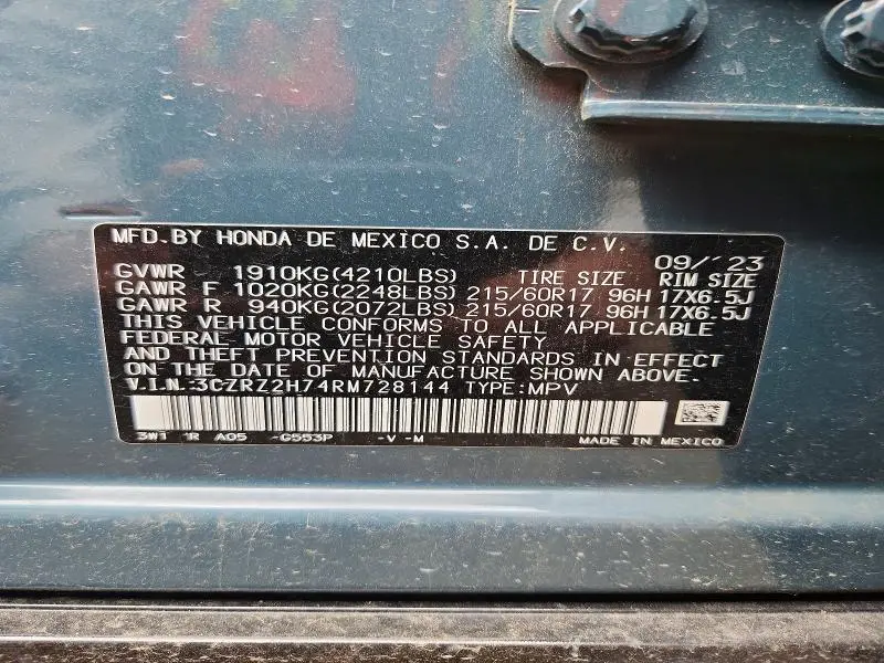 2024 HONDA HR-V EXL  