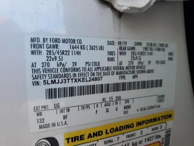 2019 LINCOLN NAVIGATOR L BLACK LABEL  