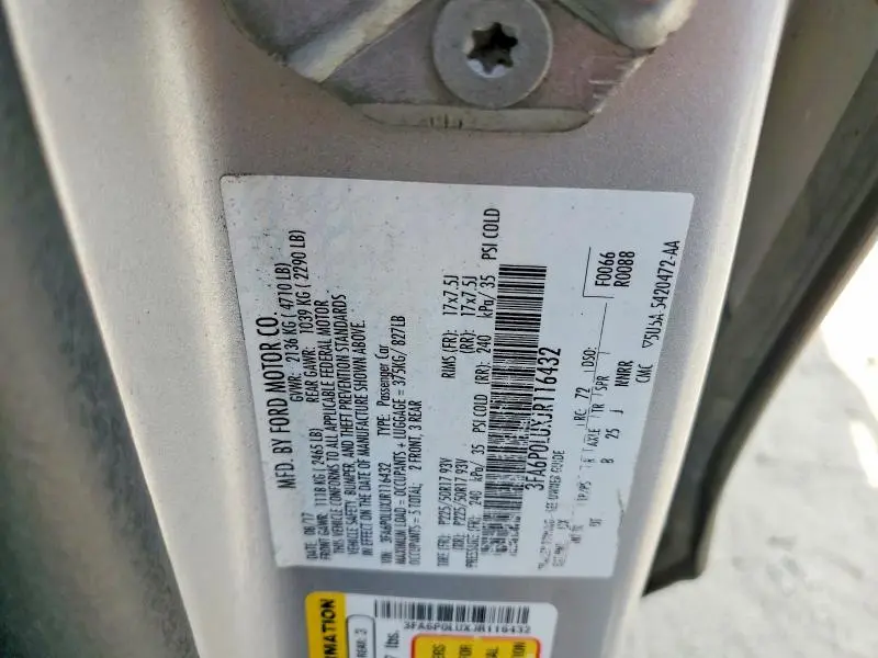 2018 FORD FUSION SE HYBRID  