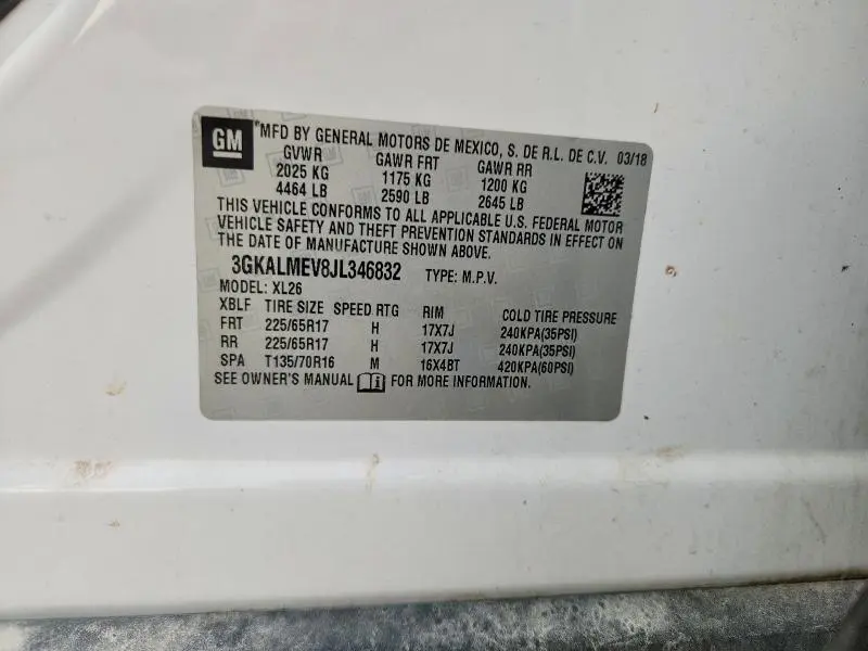 2018 GMC TERRAIN SLE  