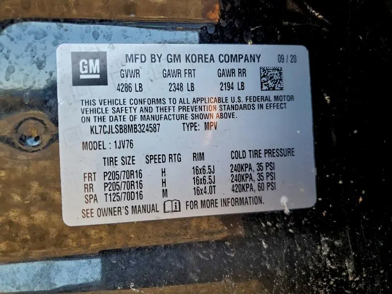 2021 CHEVROLET TRAX 1LT  