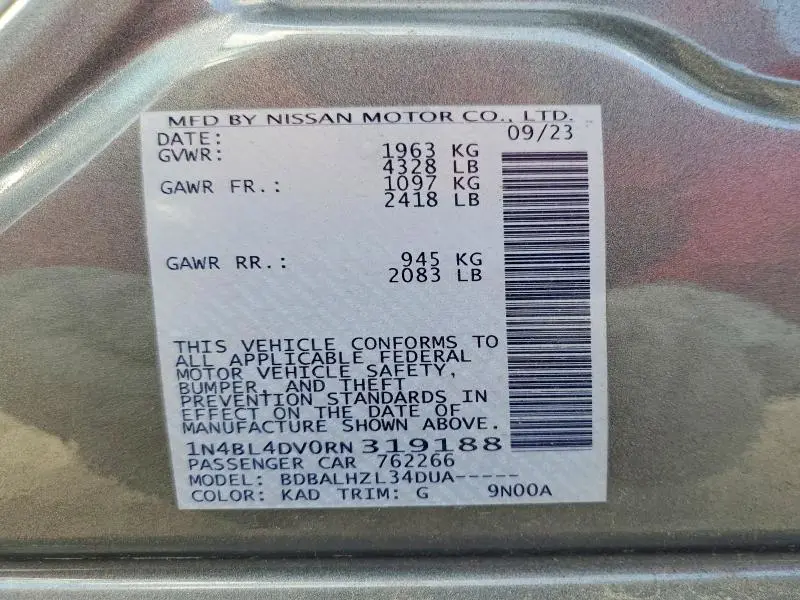 2024 NISSAN ALTIMA SV  