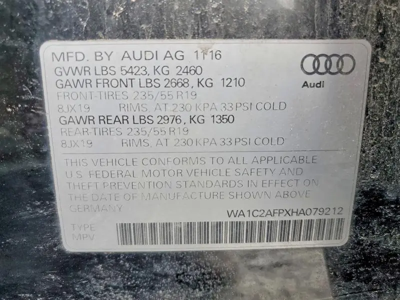 2017 AUDI Q5 PREMIUM  