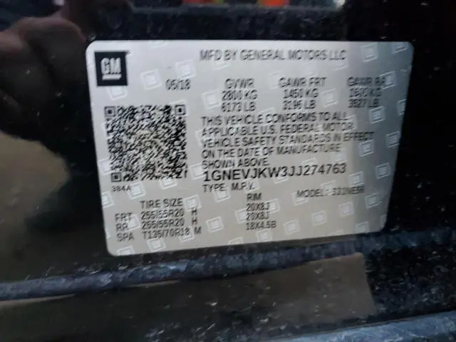 2018 CHEVROLET TRAVERSE PREMIER  