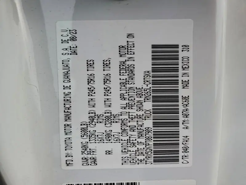 2023 TOYOTA TACOMA ACCESS CAB  