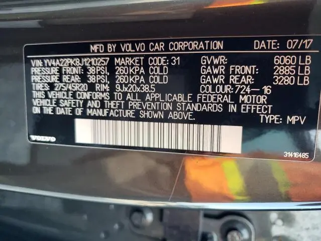 2018 VOLVO XC90 T6  
