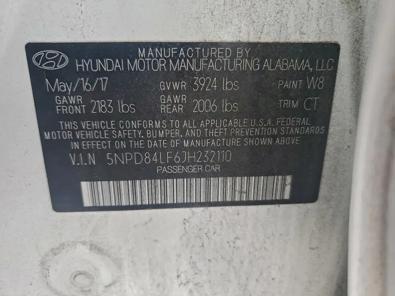 2018 HYUNDAI ELANTRA SEL  