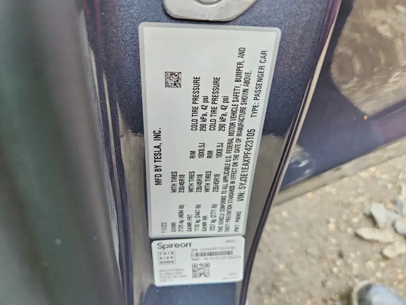 2023 TESLA MODEL 3   