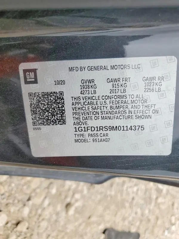 2021 CHEVROLET CAMARO LT  