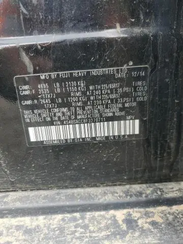 2015 SUBARU OUTBACK 2.5I PREMIUM  