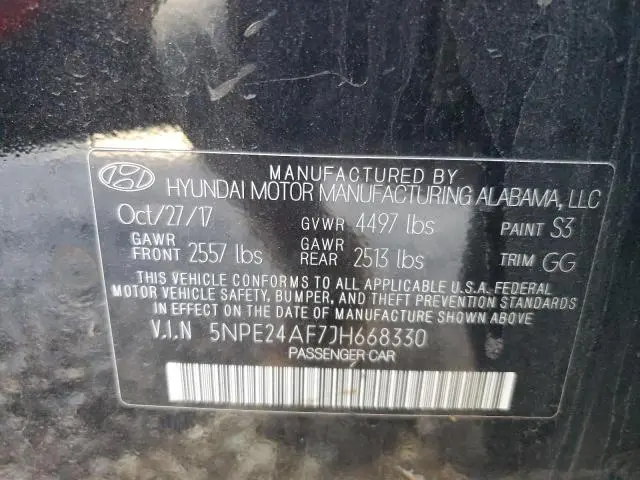 2018 HYUNDAI SONATA SE  