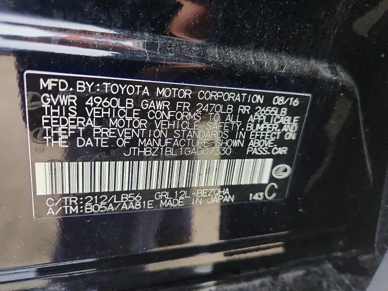 2016 LEXUS GS 350  