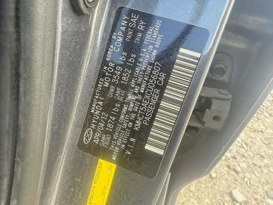 2012 HYUNDAI ACCENT GLS  