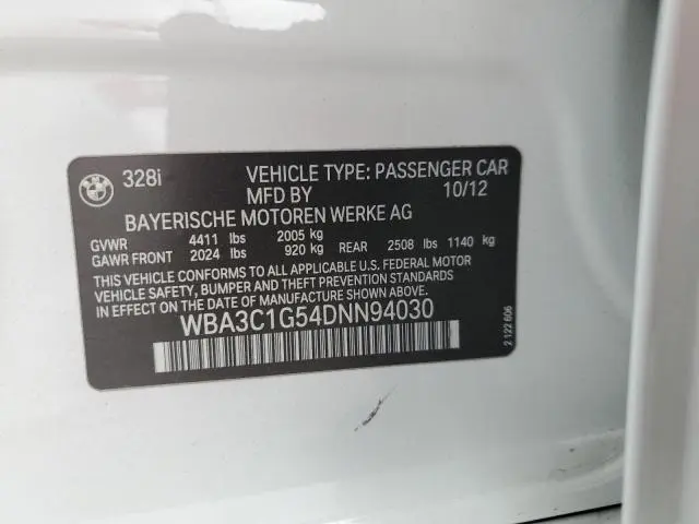 2013 BMW 328 I SULEV  