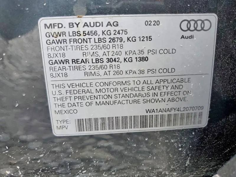 2020 AUDI Q5 PREMIUM  