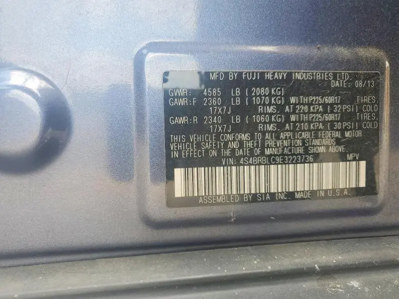 2014 SUBARU OUTBACK 2.5I LIMITED  