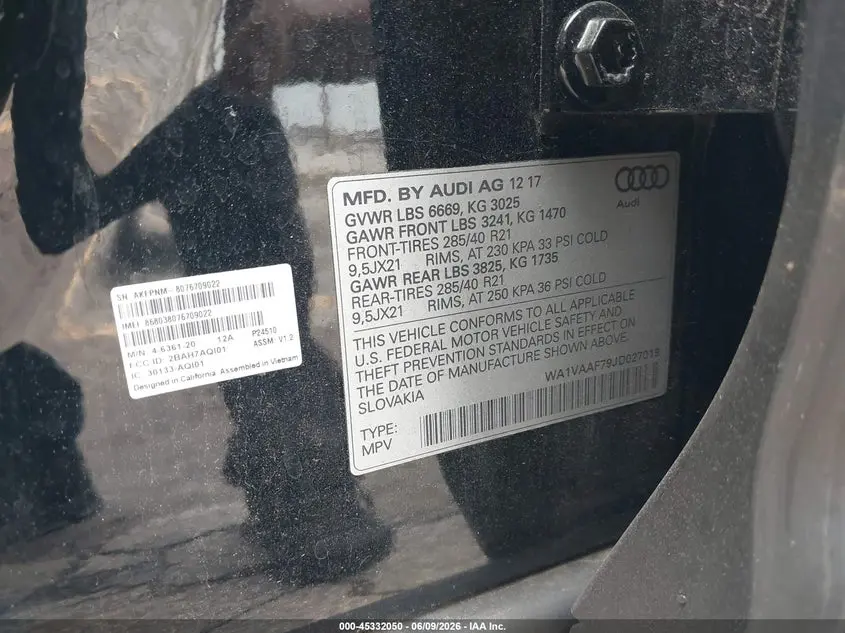 2018 AUDI Q7 3.0T PREMIUM