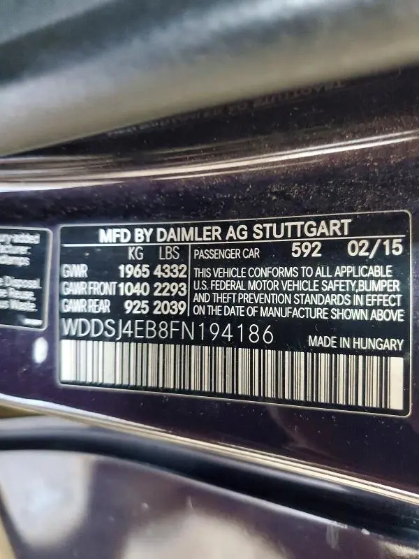 2015 MERCEDES-BENZ CLA 250  
