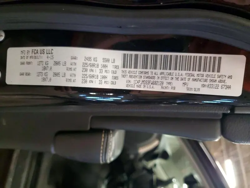 2015 JEEP CHEROKEE LIMITED  