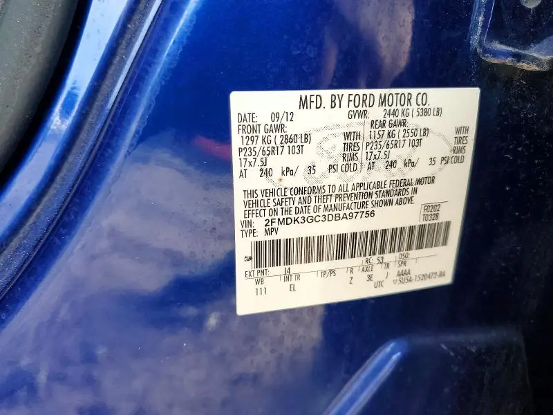 2013 FORD EDGE SE  