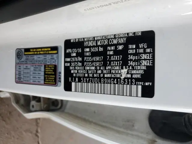 2017 HYUNDAI SANTA FE SPORT   