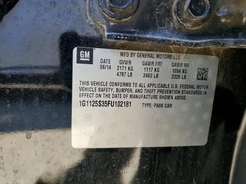 2015 CHEVROLET IMPALA LT  