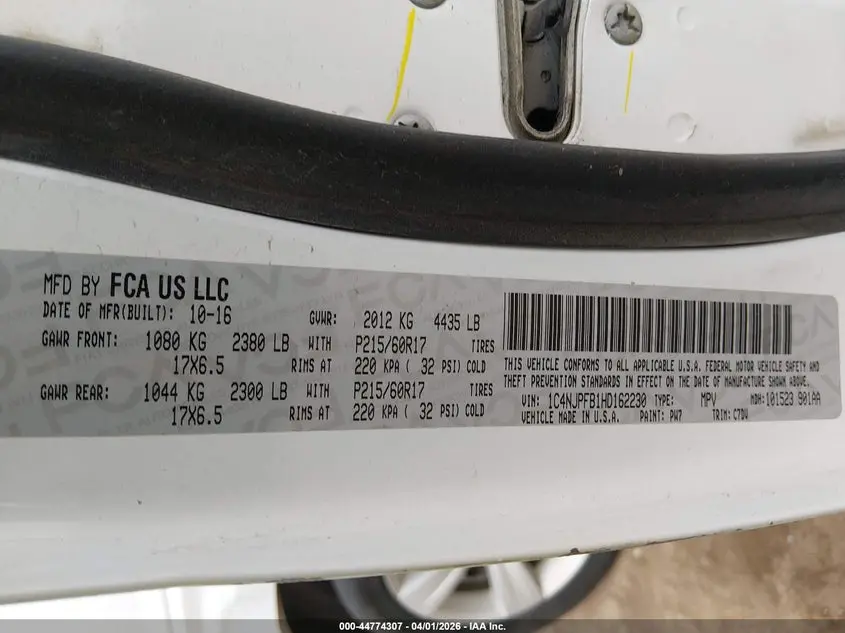 2017 JEEP PATRIOT LATITUDE FWD