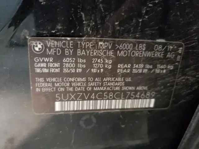 2012 BMW X5 XDRIVE35I  