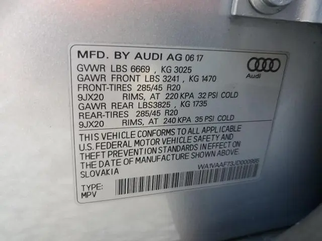 2018 AUDI Q7 PRESTIGE  