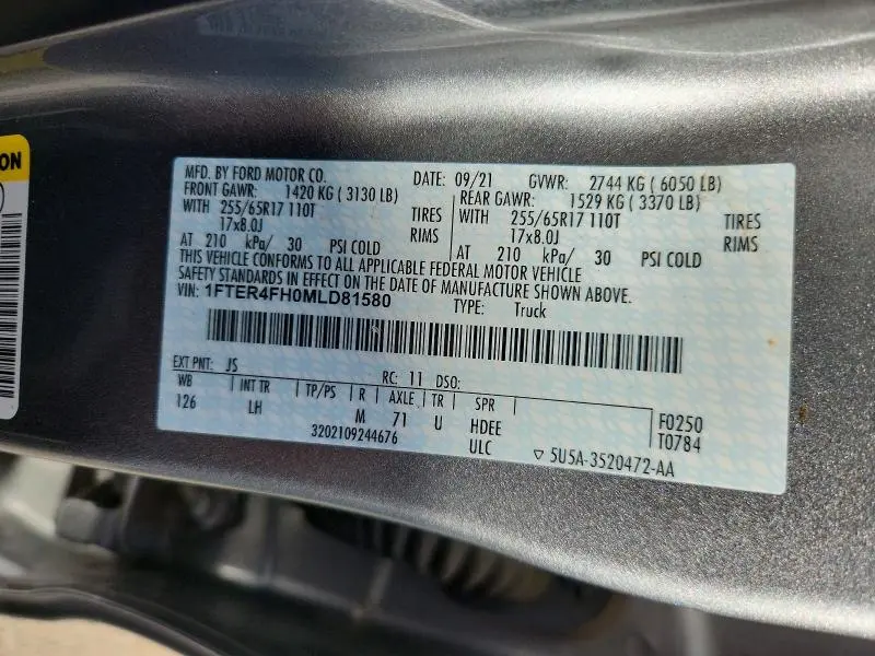 2021 FORD RANGER XL  