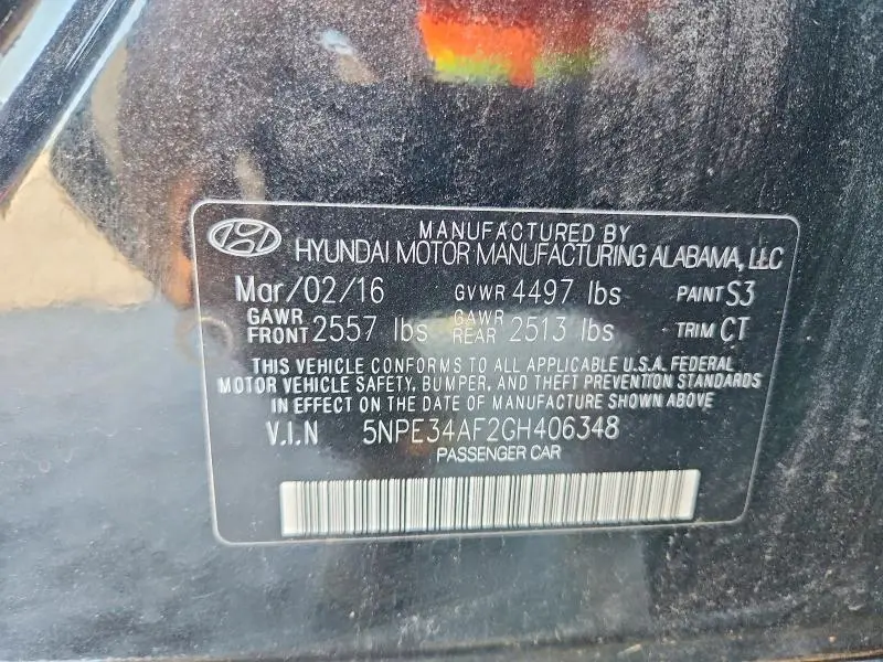 2016 HYUNDAI SONATA SPORT  