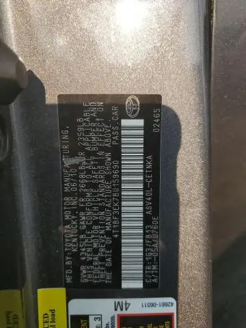 2011 TOYOTA CAMRY BASE  