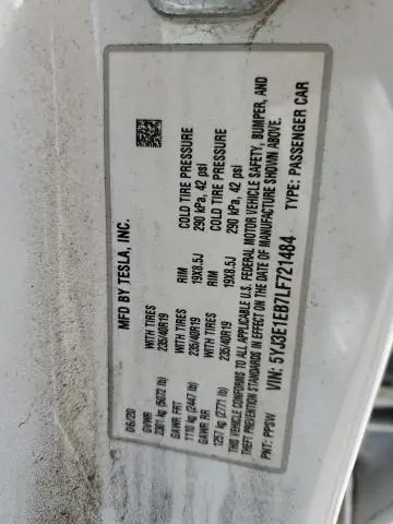 2020 TESLA MODEL 3 