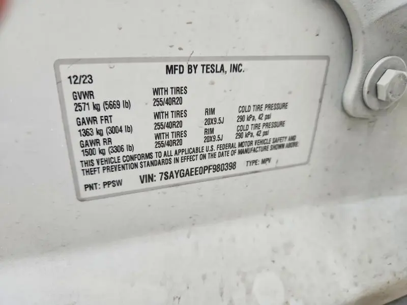 2023 TESLA MODEL Y   