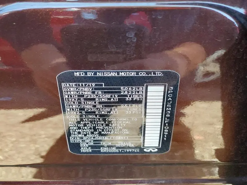 2020 INFINITI QX50 LUXE  
