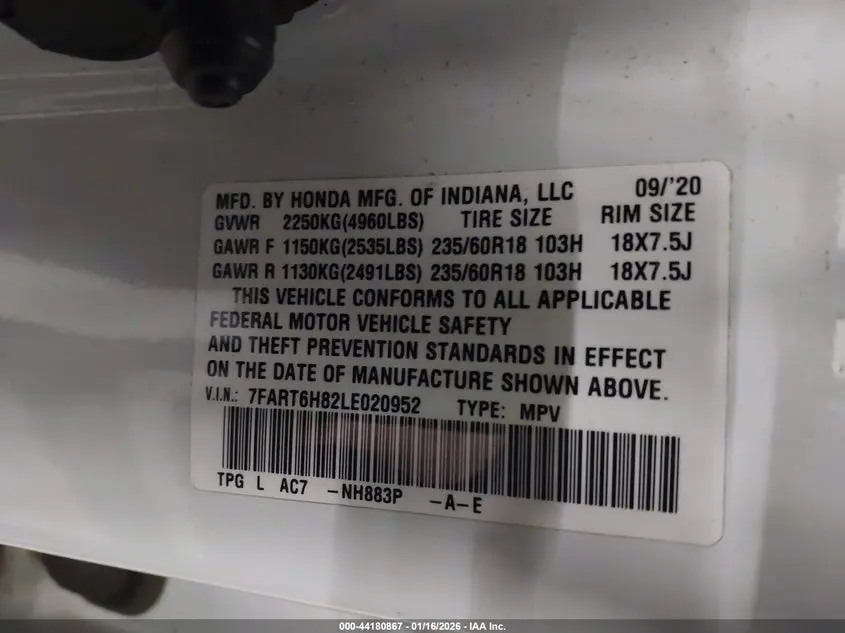 2020 HONDA CR-V HYBRID EX-L